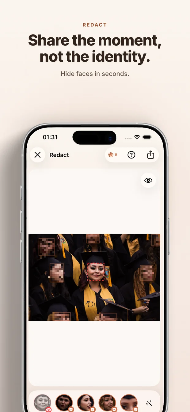 Redact on iPhone: Share the moment, not the identity